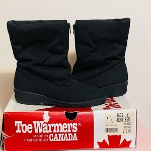 Toe Warmers Women's Jennifer Waterproof Mid Calf Boots | 3633 | Black Size:8.5N